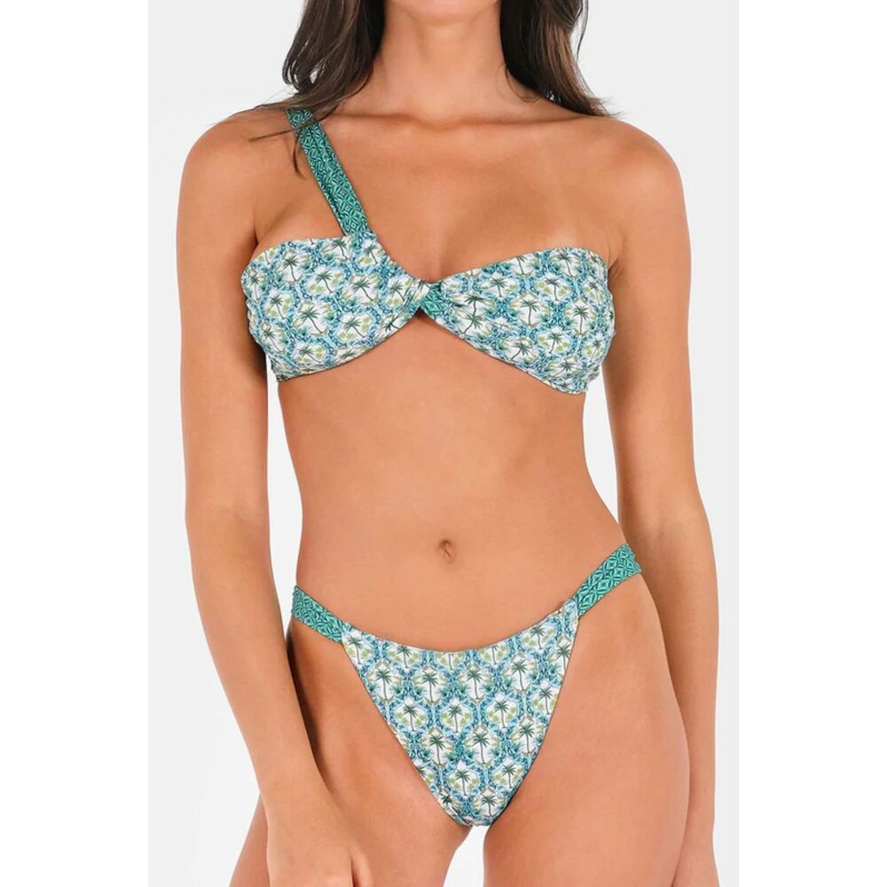 Blackbough Swim Palmera Giana One Shoulder Asymmetrical Bikini Top Size S NWOT